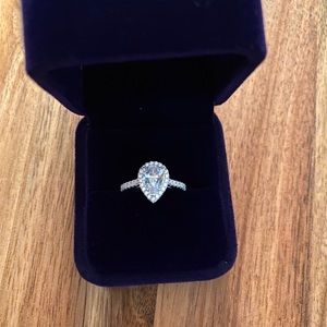 ARRIVED!! sterling silver rhodium plated halo ring